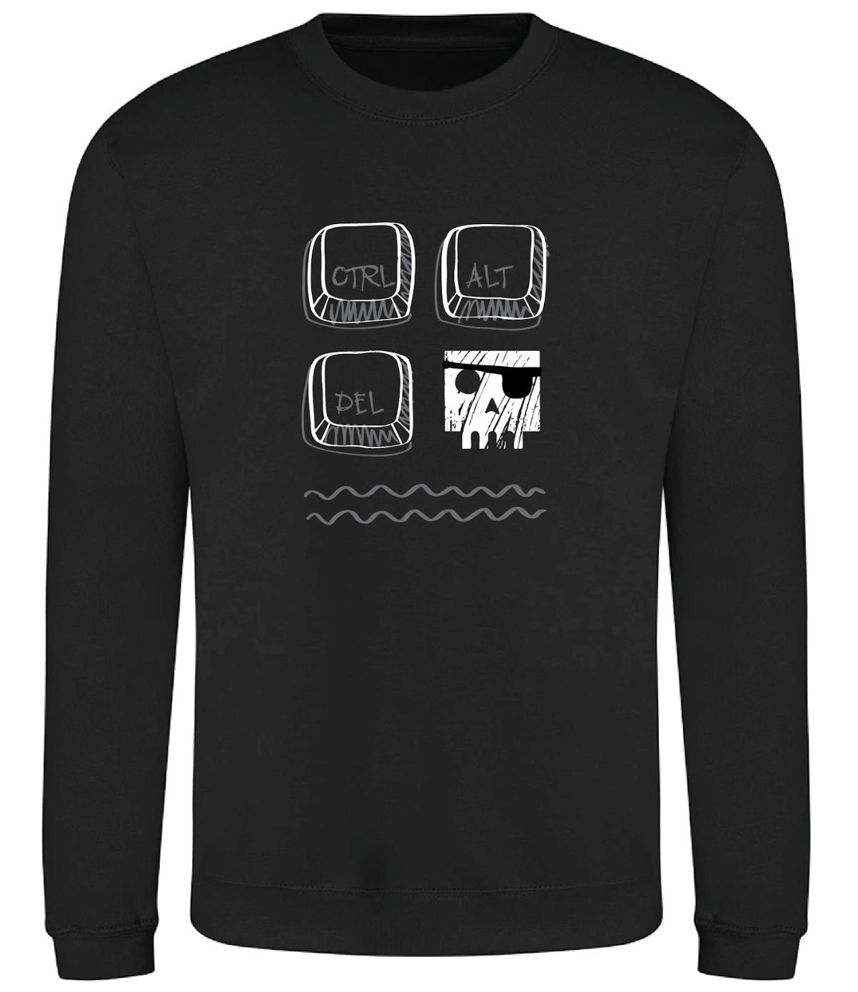 ADULT black sweatshirt CTRL ALT DEL